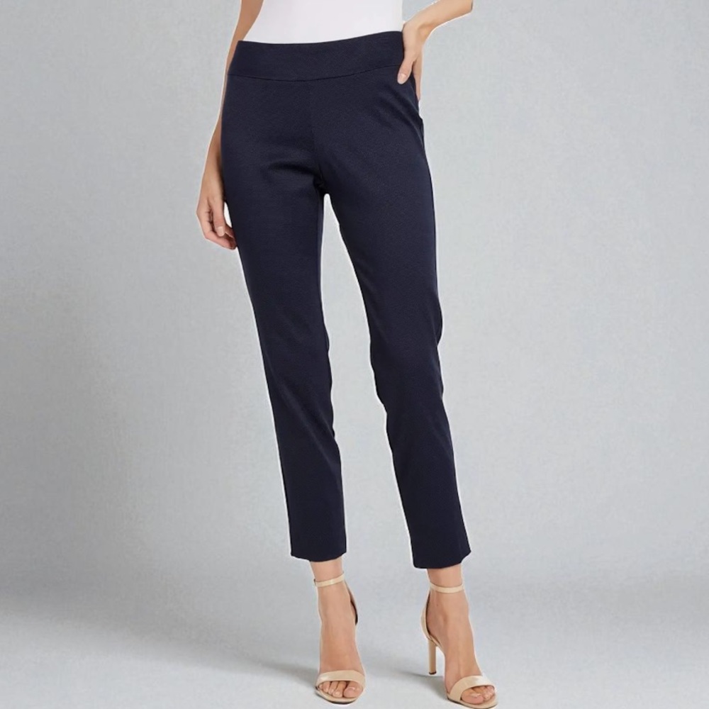 Krazy Larry Pull-On Pique Ankle Pants